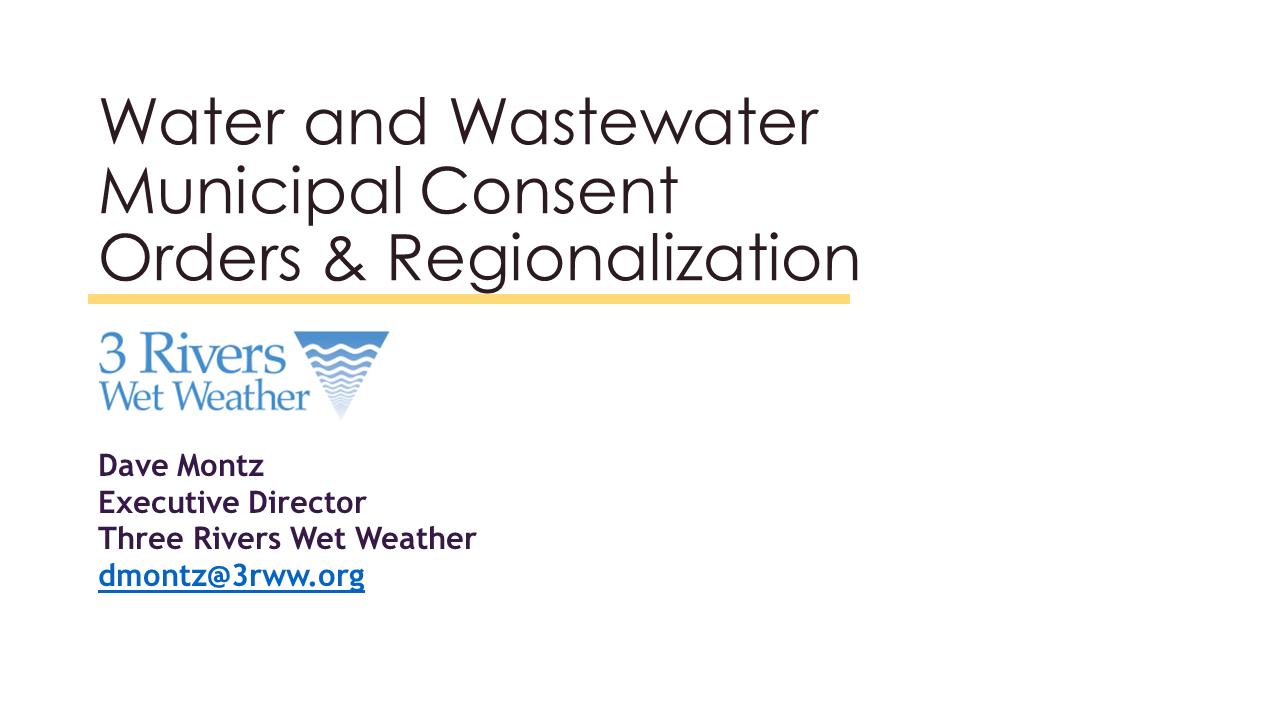 Local Government 101: Water and Wastewater Municipal Consent Orders & Regionalization
